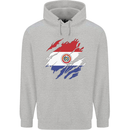 Torn Paraguay Flag Paraguayan Day Football Childrens Kids Hoodie Sports Grey