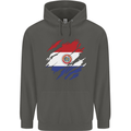 Torn Paraguay Flag Paraguayan Day Football Childrens Kids Hoodie Storm Grey