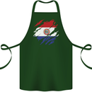 Torn Paraguay Flag Paraguayan Day Football Cotton Apron 100% Organic Forest Green