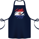 Torn Paraguay Flag Paraguayan Day Football Cotton Apron 100% Organic Navy Blue
