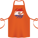 Torn Paraguay Flag Paraguayan Day Football Cotton Apron 100% Organic Orange
