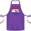 Torn Paraguay Flag Paraguayan Day Football Cotton Apron 100% Organic Purple