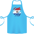 Torn Paraguay Flag Paraguayan Day Football Cotton Apron 100% Organic Turquoise