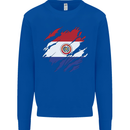 Torn Paraguay Flag Paraguayan Day Football Kids Sweatshirt Jumper Royal Blue