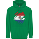 Torn Paraguay Flag Paraguayan Day Football Mens 80% Cotton Hoodie Irish Green