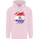 Torn Paraguay Flag Paraguayan Day Football Mens 80% Cotton Hoodie Light Pink