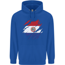 Torn Paraguay Flag Paraguayan Day Football Mens 80% Cotton Hoodie Royal Blue