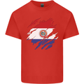 Torn Paraguay Flag Paraguayan Day Football Mens Cotton T-Shirt Tee Top Red