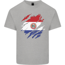Torn Paraguay Flag Paraguayan Day Football Mens Cotton T-Shirt Tee Top Sports Grey