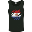 Torn Paraguay Flag Paraguayan Day Football Mens Vest Tank Top Black