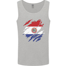 Torn Paraguay Flag Paraguayan Day Football Mens Vest Tank Top Sports Grey