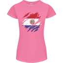 Torn Paraguay Flag Paraguayan Day Football Womens Petite Cut T-Shirt Azalea