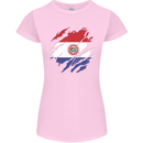 Torn Paraguay Flag Paraguayan Day Football Womens Petite Cut T-Shirt Light Pink