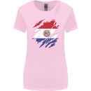 Torn Paraguay Flag Paraguayan Day Football Womens Wider Cut T-Shirt Light Pink