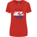 Torn Paraguay Flag Paraguayan Day Football Womens Wider Cut T-Shirt Red