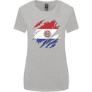 Torn Paraguay Flag Paraguayan Day Football Womens Wider Cut T-Shirt Sports Grey