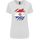 Torn Paraguay Flag Paraguayan Day Football Womens Wider Cut T-Shirt White