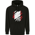 Torn Peru Flag Peruvian Day Football Childrens Kids Hoodie Black