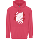 Torn Peru Flag Peruvian Day Football Childrens Kids Hoodie Heliconia