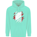 Torn Peru Flag Peruvian Day Football Childrens Kids Hoodie Peppermint