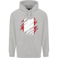 Torn Peru Flag Peruvian Day Football Childrens Kids Hoodie Sports Grey
