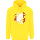 Torn Peru Flag Peruvian Day Football Childrens Kids Hoodie Yellow