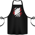 Torn Peru Flag Peruvian Day Football Cotton Apron 100% Organic Black