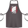 Torn Peru Flag Peruvian Day Football Cotton Apron 100% Organic Dark Grey
