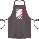 Torn Peru Flag Peruvian Day Football Cotton Apron 100% Organic Dark Grey