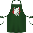 Torn Peru Flag Peruvian Day Football Cotton Apron 100% Organic Forest Green