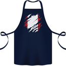 Torn Peru Flag Peruvian Day Football Cotton Apron 100% Organic Navy Blue
