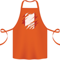 Torn Peru Flag Peruvian Day Football Cotton Apron 100% Organic Orange