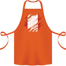 Torn Peru Flag Peruvian Day Football Cotton Apron 100% Organic Orange