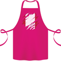 Torn Peru Flag Peruvian Day Football Cotton Apron 100% Organic Pink