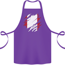 Torn Peru Flag Peruvian Day Football Cotton Apron 100% Organic Purple