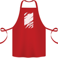 Torn Peru Flag Peruvian Day Football Cotton Apron 100% Organic Red