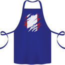 Torn Peru Flag Peruvian Day Football Cotton Apron 100% Organic Royal Blue