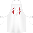 Torn Peru Flag Peruvian Day Football Cotton Apron 100% Organic White