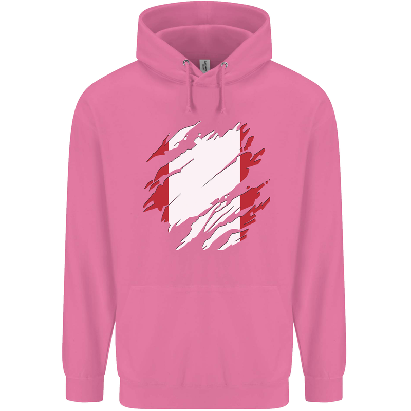 Torn Peru Flag Peruvian Day Football Mens 80% Cotton Hoodie Azelea