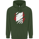 Torn Peru Flag Peruvian Day Football Mens 80% Cotton Hoodie Forest Green