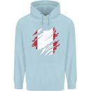 Torn Peru Flag Peruvian Day Football Mens 80% Cotton Hoodie Light Blue