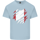 Torn Peru Flag Peruvian Day Football Mens Cotton T-Shirt Tee Top Light Blue