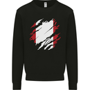 Torn Peru Flag Peruvian Day Football Mens Sweatshirt Jumper Black