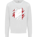 Torn Peru Flag Peruvian Day Football Mens Sweatshirt Jumper White