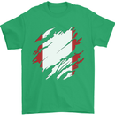 Torn Peru Flag Peruvian Day Football Mens T-Shirt 100% Cotton Irish Green