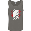 Torn Peru Flag Peruvian Day Football Mens Vest Tank Top Charcoal