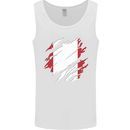 Torn Peru Flag Peruvian Day Football Mens Vest Tank Top White