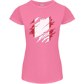 Torn Peru Flag Peruvian Day Football Womens Petite Cut T-Shirt Azalea