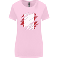 Torn Peru Flag Peruvian Day Football Womens Wider Cut T-Shirt Light Pink