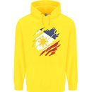 Torn Philippines Flag Philipino Day Football Childrens Kids Hoodie Yellow